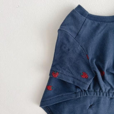 ★frankygrow DOG★frankygrow フランキーグロウ リボン TEE NAVY-RED Strawberry 24FDG004