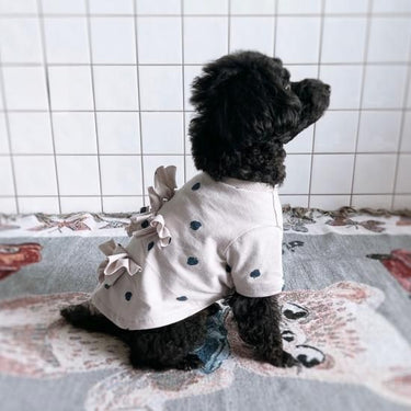 ★frankygrow DOG★frankygrow フランキーグロウ リボン TEE BEIGE GRAY-BLUE Strawberry 24FDG004