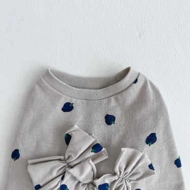 ★frankygrow DOG★frankygrow フランキーグロウ リボン TEE BEIGE GRAY-BLUE Strawberry 24FDG004