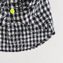 ★frankygrow DOG★frankygrow Lett. RANDOM アシンメトリーカラー SHIRT BLACK PLAID 24FDG001