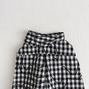 ★frankygrow DOG★frankygrow Lett. RANDOM アシンメトリーカラー SHIRT BLACK PLAID 24FDG001