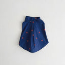 ★frankygrow DOG★frankygrow フランキーグロウ アシンメトリーカラー SHIRT NAVY-RED Strawberry 24FDG001