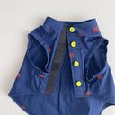 ★frankygrow DOG★frankygrow フランキーグロウ アシンメトリーカラー SHIRT NAVY-RED Strawberry 24FDG001