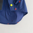 ★frankygrow DOG★frankygrow フランキーグロウ アシンメトリーカラー SHIRT NAVY-RED Strawberry 24FDG001