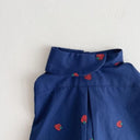 ★frankygrow DOG★frankygrow フランキーグロウ アシンメトリーカラー SHIRT NAVY-RED Strawberry 24FDG001