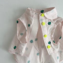 ★frankygrow DOG★frankygrow アシンメトリーカラー SHIRT PINK-GREEN Strawberry 24FDG001