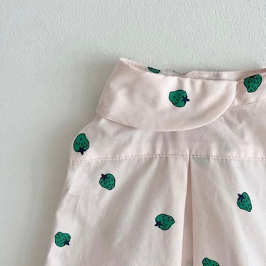 ★frankygrow DOG★frankygrow アシンメトリーカラー SHIRT PINK-GREEN Strawberry 24FDG001