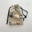 松尾ミユキ Matsuo Miyuki Drawstring bag Cats IV 110371
