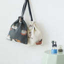 松尾ミユキ Matsuo Miyuki Drawstring bag Cats IV 110371