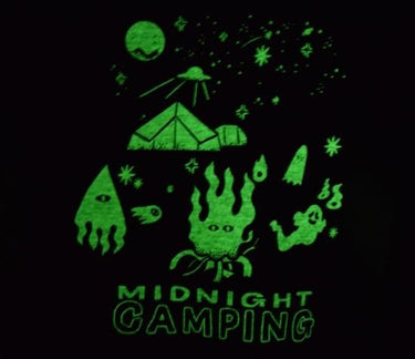 GLOW CASPER MIDNIGHT CAMP グローキャスパー ミッドナイトキャンプ KIDS 暗闇で光る蓄光Tシャツ G-3