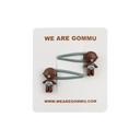WE ARE GOMMU GOMMU BABY HAIR CLIP SET CHOCO ヘアクリップ GOMMU154