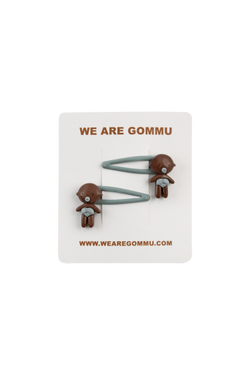 WE ARE GOMMU GOMMU BABY HAIR CLIP SET CHOCO ヘアクリップ GOMMU154