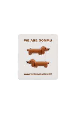 WE ARE GOMMU GOMMU DOG HAIR CLIP SET CARAMEL ヘアクリップ GOMMU157