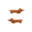 WE ARE GOMMU GOMMU DOG HAIR CLIP SET CARAMEL ヘアクリップ GOMMU157