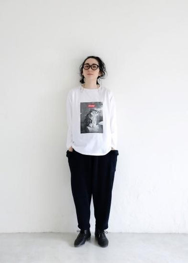 ★30%OFF★2024AW★michirico ミチリコ Owl Sleep T ホワイト MR24AW-03(kids/womens)