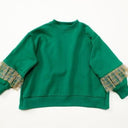 ★30%OFF★2024AW★michirico ミチリコ Tulle sleeves pullover グリーン MR24AW-08(kids)