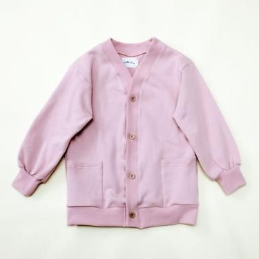 ★30%OFF★2024AW★michirico ミチリコ Back print cardigan ペールピンク MR24AW-10(kids/womens)
