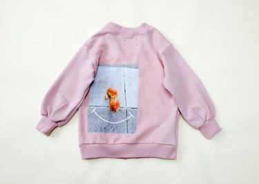 ★30%OFF★2024AW★michirico ミチリコ Back print cardigan ペールピンク MR24AW-10(kids/womens)
