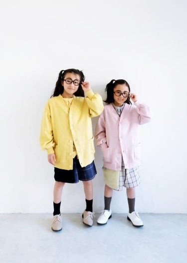 ★30%OFF★2024AW★michirico ミチリコ Back print cardigan ペールピンク MR24AW-10(kids/womens)