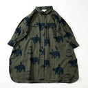 ★30%OFF★2024AW★michirico ミチリコ Little break big shirts オリーブ womens MR24AW-20