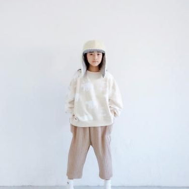 ★30%OFF★2024AW★michirico ミチリコ Knit corduroy sarouel pants サンドベージュ MR24AW-27(kids)