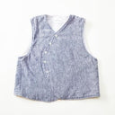 ★30%OFF★2024AW★michirico ミチリコ Linen stripe vest 白×黒 womens MR24AW-29