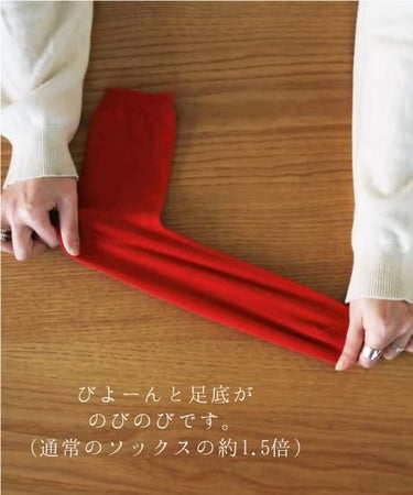 TAWARA タワラ 靴下 【1P】箱入り のびのび ソックス レッド t90616