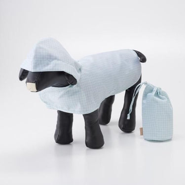 392 plusm サンキューニ プリュスエム check dog rain poncho マジックテープ 着脱簡単 マントタイプ レインポンチョ 梅雨対策 Sサイズ Q009