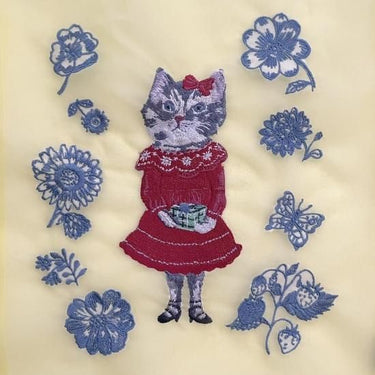 NathalieLete ナタリーレテ Nathalie Lete Organdy Bag Gray cat オーガンジーバッグ 510822
