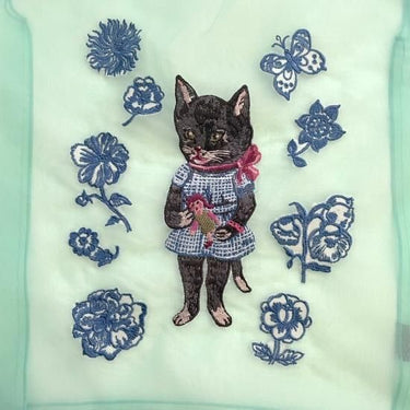 NathalieLete ナタリーレテ Nathalie Lete Organdy Bag Black cat オーガンジーバッグ 510824
