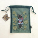 NathalieLete ナタリーレテ Nathalie Lete Organdy Drawstring pouch Black cat オーガンジーポーチ 510814