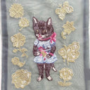 NathalieLete ナタリーレテ Nathalie Lete Organdy Drawstring pouch Black cat オーガンジーポーチ 510814