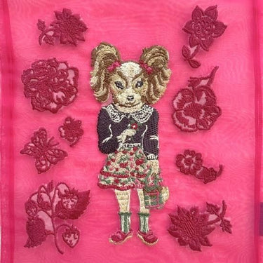 NathalieLete ナタリーレテ Nathalie Lete Organdy Drawstring pouch Dog オーガンジーポーチ 510815