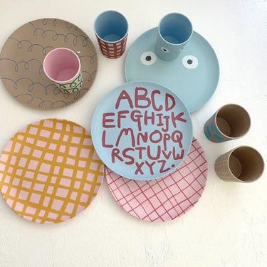 Goma ゴマ Goma Bamboo Plate L Check ゴマ バンブープレート Lサイズ 410055