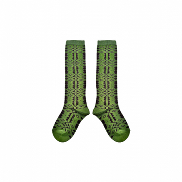 ★40%OFF★2024AW★MABLI マブリ ERYRI LONG SOCKS MOUM MONSTERA / UMBER MAB557
