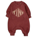 ★30%OFF★2024AW★tinycottons タイニーコットンズ DIAMOND TINY ONE-PIECE burgundy AW24-174