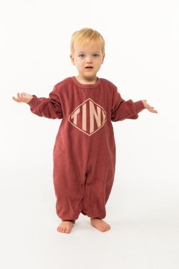 ★30%OFF★2024AW★tinycottons タイニーコットンズ DIAMOND TINY ONE-PIECE burgundy AW24-174