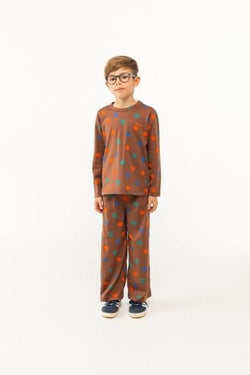 ★30%OFF★2024AW★tinycottons タイニーコットンズ GEOMETRIC PANT chocolate AW24-018