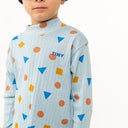 ★30%0FF★2024AW★tinycottons タイニーコットンズ GEOMETRIC MOCKNECK warm blue AW24-032