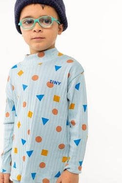 ★30%0FF★2024AW★tinycottons タイニーコットンズ GEOMETRIC MOCKNECK warm blue AW24-032
