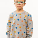 ★30%0FF★2024AW★tinycottons タイニーコットンズ GEOMETRIC SWEATSHIRT medium grey heather AW24-074