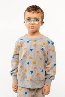 ★30%0FF★2024AW★tinycottons タイニーコットンズ GEOMETRIC SWEATSHIRT medium grey heather AW24-074