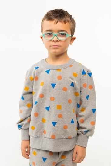 ★30%0FF★2024AW★tinycottons タイニーコットンズ GEOMETRIC SWEATSHIRT medium grey heather AW24-074