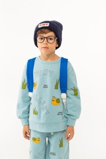 ★30%0FF★2024AW★tinycottons タイニーコットンズ ARTSY SNAIL SWEATSHIRT warm blue AW24-123