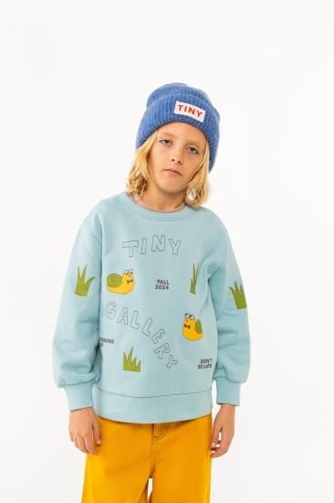 ★30%0FF★2024AW★tinycottons タイニーコットンズ ARTSY SNAIL SWEATSHIRT warm blue AW24-123