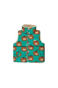 ★30%OFF★2024AW★tinycottons タイニーコットンズ BEARS PADDED VEST emerald AW24-299