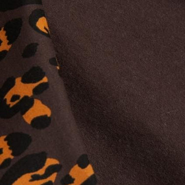 ★30%0FF★2024AW★mini rodini ミニロディーニ LEOPARD AOP BRUSHED LS TEE Brown