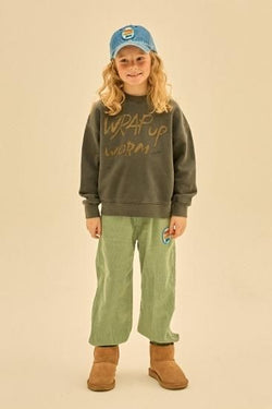★2024AW★JELLYMALLOW Wrap-up Sweatshirt CHARCOAL JM2420104