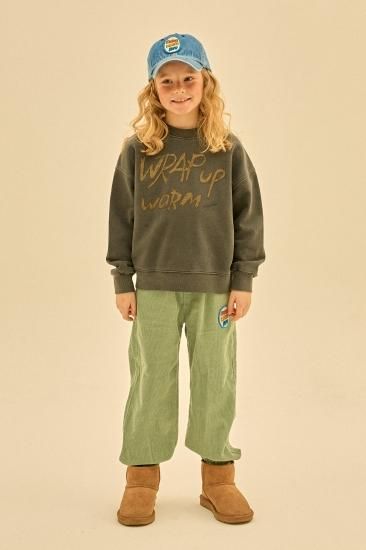 ★2024AW★JELLYMALLOW Wrap-up Sweatshirt CHARCOAL JM2420104