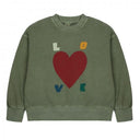 ★2024AW★JELLYMALLOW LOVE pigment Sweatshirt KHAKI JM2420114